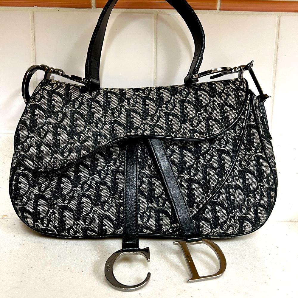 Christian Dior Double Saddle Bag Handbag Trotter